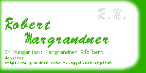 robert margrandner business card